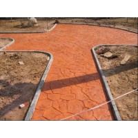 沧州石质纹理彩色压模地坪材料