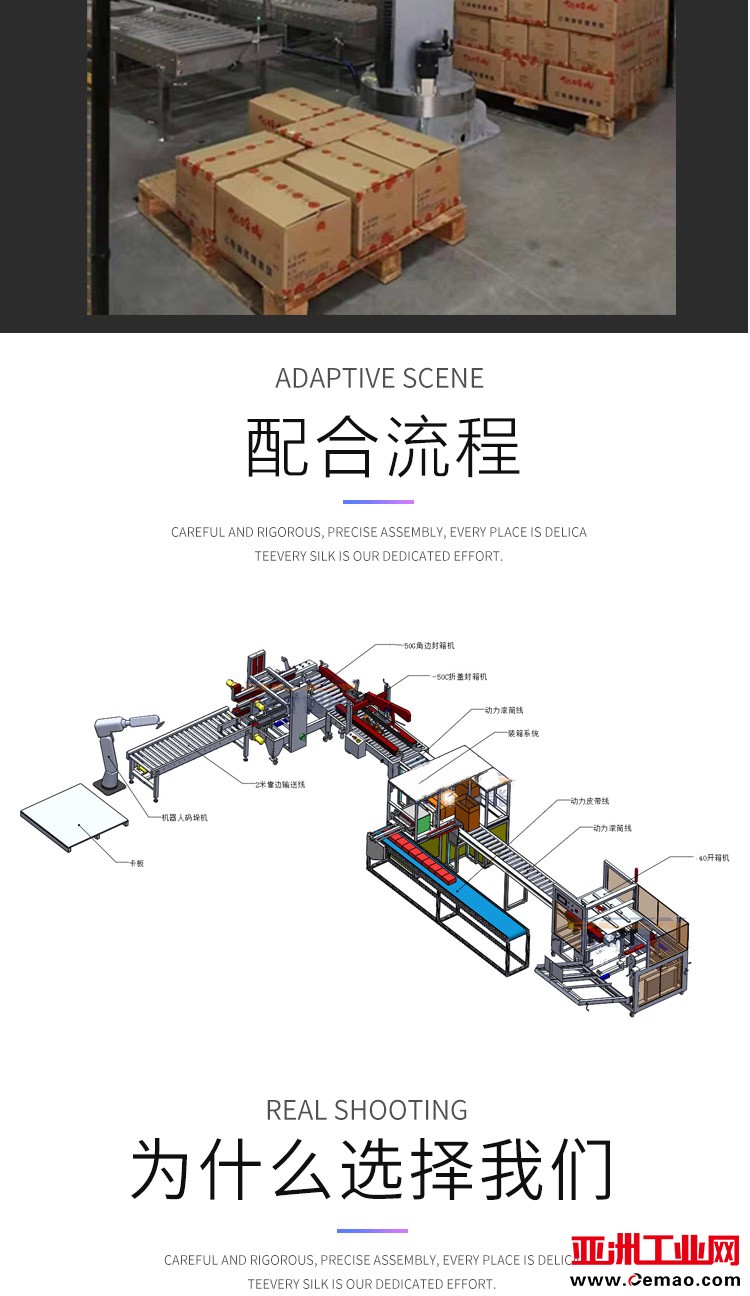 上海星璜单立柱码垛机 纸箱码垛机饮用水码垛机