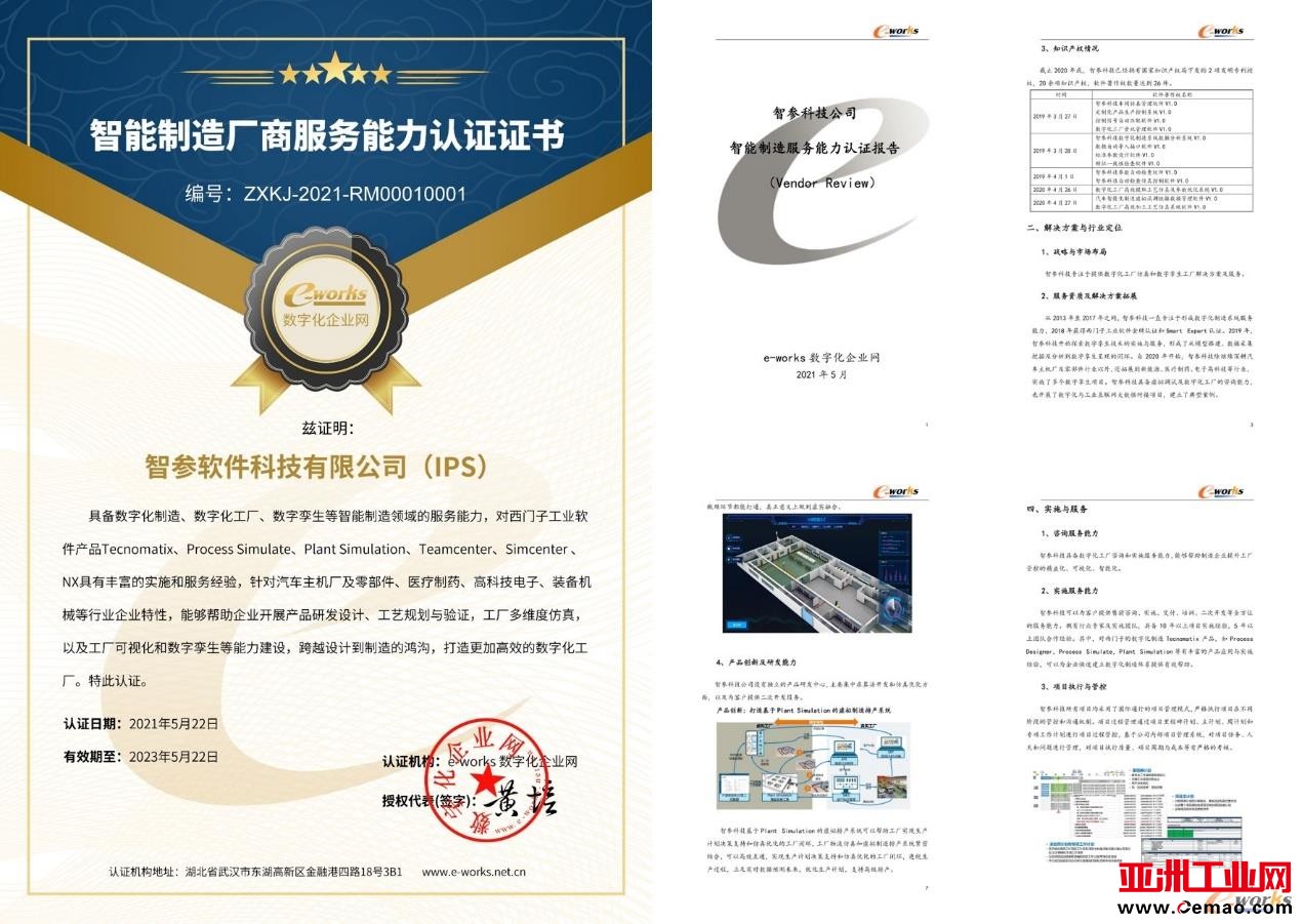 IPS所获证书与认证报告
