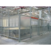 有机玻璃围栏铝合金隔断铝型材安全防护围栏