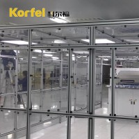 铝型材有机玻璃防护栏办公室透明隔断自动化设备防护罩