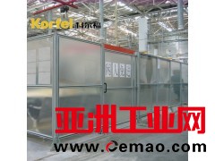 工业设备安全护栏亚克力铝型材围栏机器人防护围栏车间透明隔断