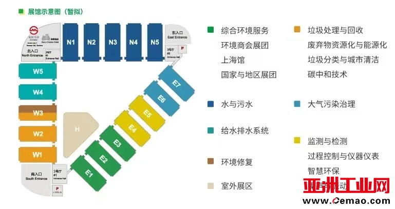 2023上海展展馆示意图