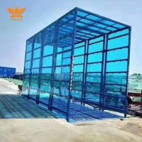 玻璃钢通道式龙门搅拌站工地专用全自动洗车机 万杉高科