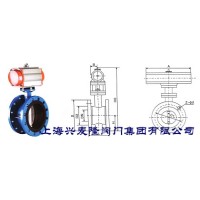 兴麦隆D641X法兰软密封气动蝶阀