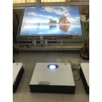 透明水晶讲台触摸屏空灵一体机智能全息投影机悬浮成像