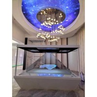 3D全息展示柜 三维立体幻影成像 博物馆透明展示柜金字塔