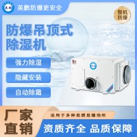 英鹏防爆吊顶式除湿机仓库车间地下室管道式工业化工厂隐藏式