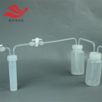 PFA串联洗气瓶本底值低PFA气体吸收瓶耐强酸碱