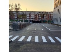天津河北区道路中心线划线 热熔振荡划线 车间物料分区划线公司