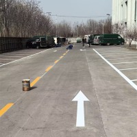 天津武清区停车位夜间反光标线 道路减速让行线 热熔画线施工队
