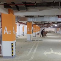 天津河西区停车场柱面喷涂彩绘 车库墙面出入口标识喷涂价格