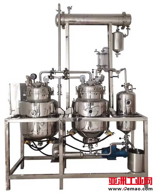 小型实验用提取浓缩机组学校实验型中萃取浓缩收膏机组中草植物精油提取罐