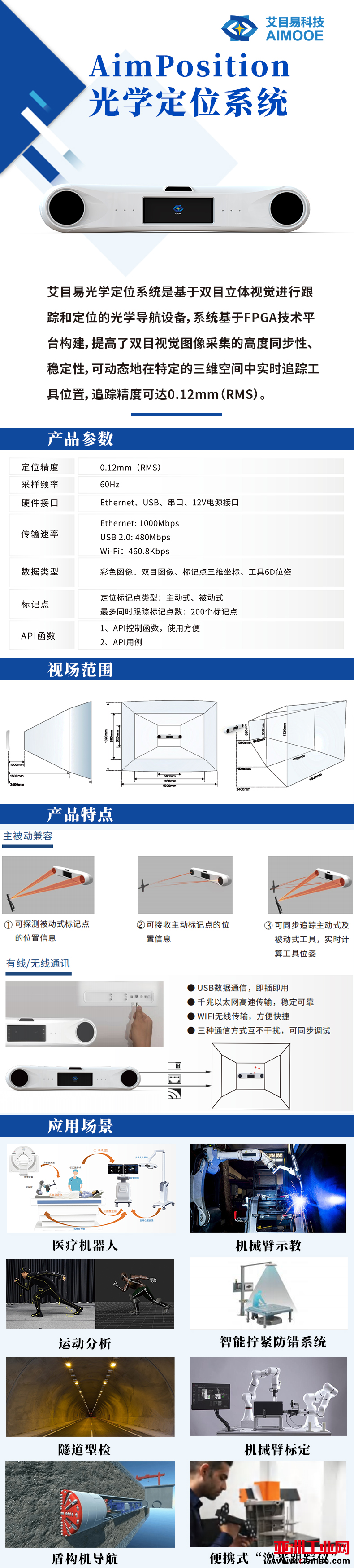 光学定位系统详情页