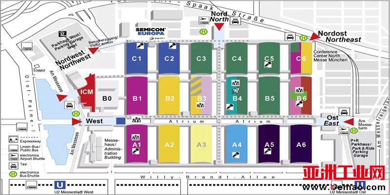 Electronica展馆分布图