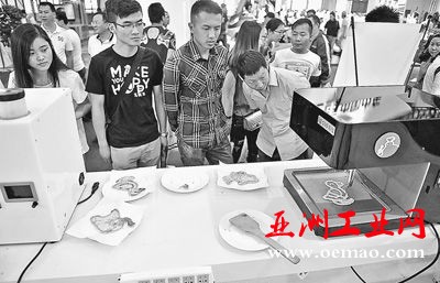 第四届中国—南亚博览会于6月12日至17日在云南昆明举行，这届展会以“促进中国—南亚全面合作与发展”为宗旨，展览总面积达17万平方米，展位数达8000个。15日，云南本土企业生产的3D食物打印机亮相南博会，吸引众人好奇的目光。
