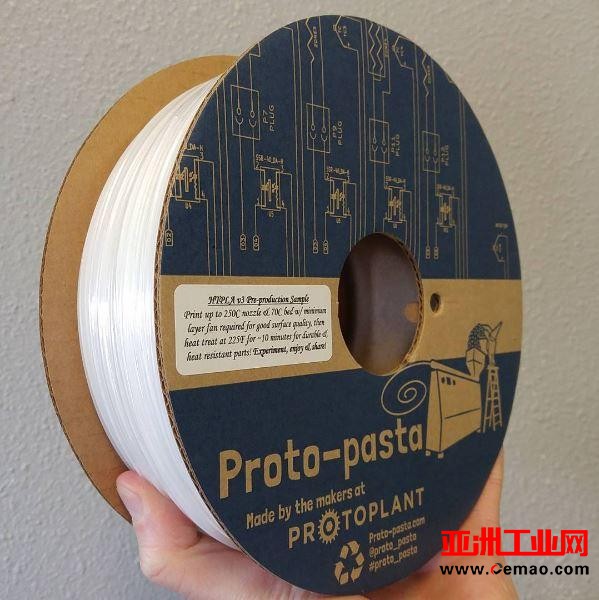 Proto Pasta推出第3版可热处理的PLA线材