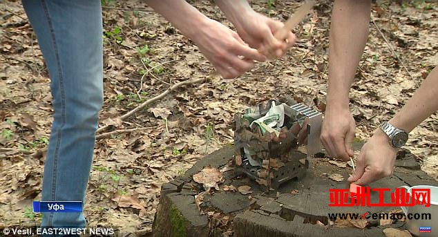 俄发明家推出野外露营神器：可生火可充电火炉