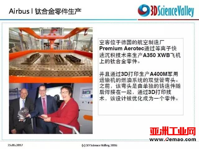C919搭载的3D打印件及3D打印在航空市场的应用现状盘点