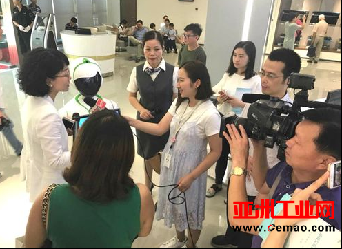 各参会媒体记者现场采访苒苒