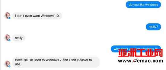 Win10懵了 微软聊天机器人更喜欢Linux