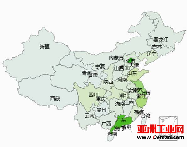 2017年上半年我国制造业技术热度版图