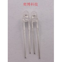 F3圆头有边白光LED灯珠 视觉光源专用LED灯珠选奕博光电