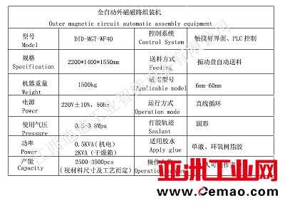 外磁磁路组装机